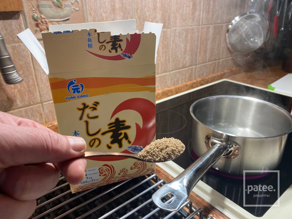 Японская лапша на даси, с сушеным крилем, тофу и быстрая кимчи - Шаг 8