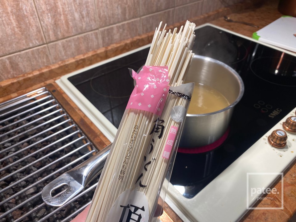 Японская лапша на даси, с сушеным крилем, тофу и быстрая кимчи - Шаг 9