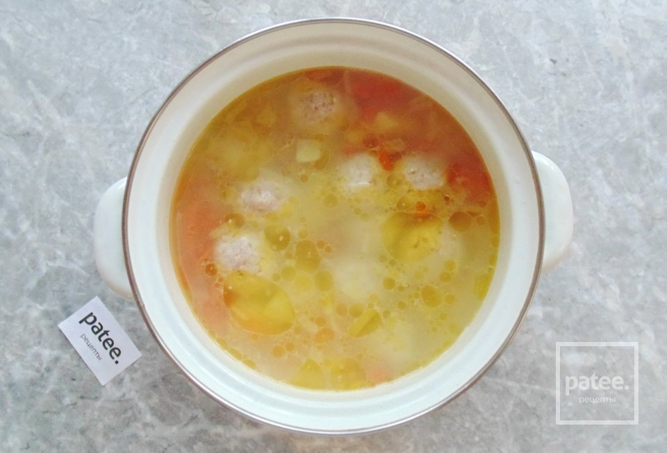 Суп с фрикадельками и брокколи - Шаг 7