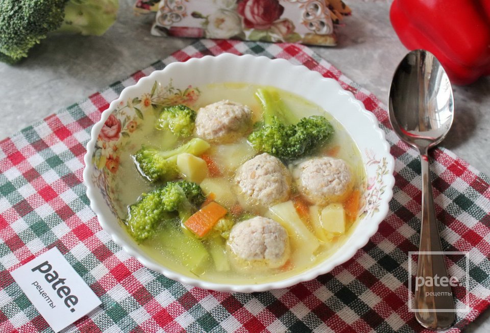 Суп с фрикадельками и брокколи - Шаг 9