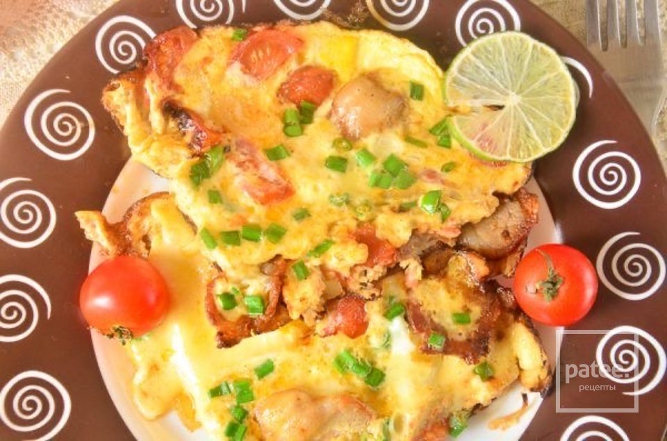 Омлет с беконом и помидорами черри 👍🏼 - Шаг 1