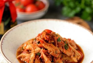 Куриное филе с овощами в соевом соусе 🍗