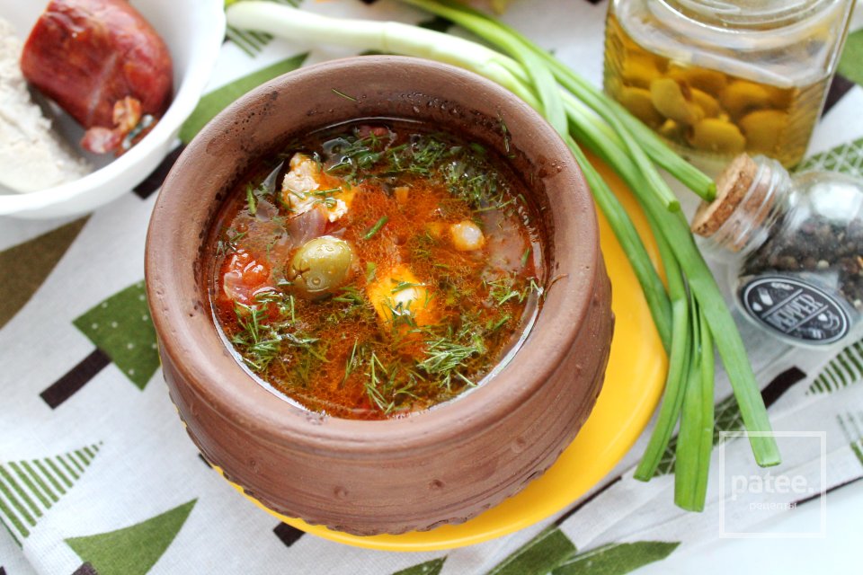 Солянка по-домашнему в горшочках в духовке - Шаг 13