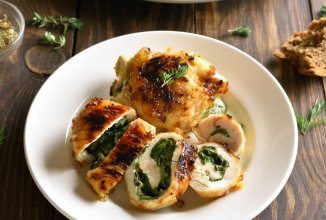 Куриные рулетики с двумя видами сыра и шпинатом 👍🏼