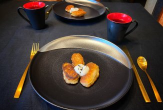 Оладьи из бананов с орехами