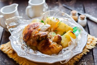 Курица с картошкой в рукаве в духовке в рукаве 🍗