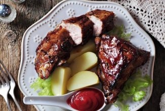 Свиные ребрышки в медово-горчичном соусе 👍🏼