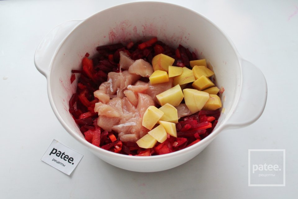 Борщ с красной фасолью и брокколи - Шаг 11