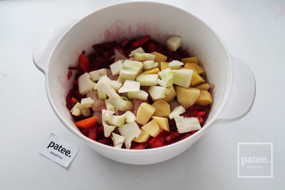 Борщ с красной фасолью и брокколи - Шаг 12