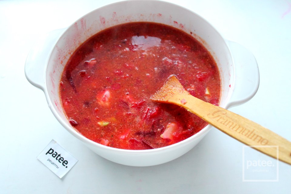 Борщ с красной фасолью и брокколи - Шаг 13