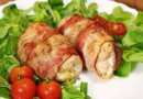 Куриные рулетики в беконе