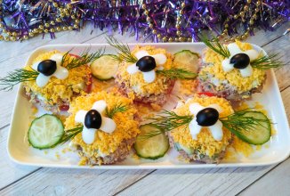 Быстрая закуска на праздничный стол (10 минут и все готово)!