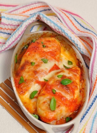 Куриные грудки, запеченные с баклажанами и моцареллой 🍗 - Шаг 14