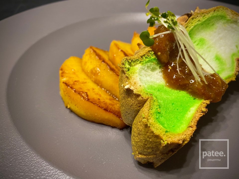 Жареная айва с облачным хлебом из матчи - Шаг 16