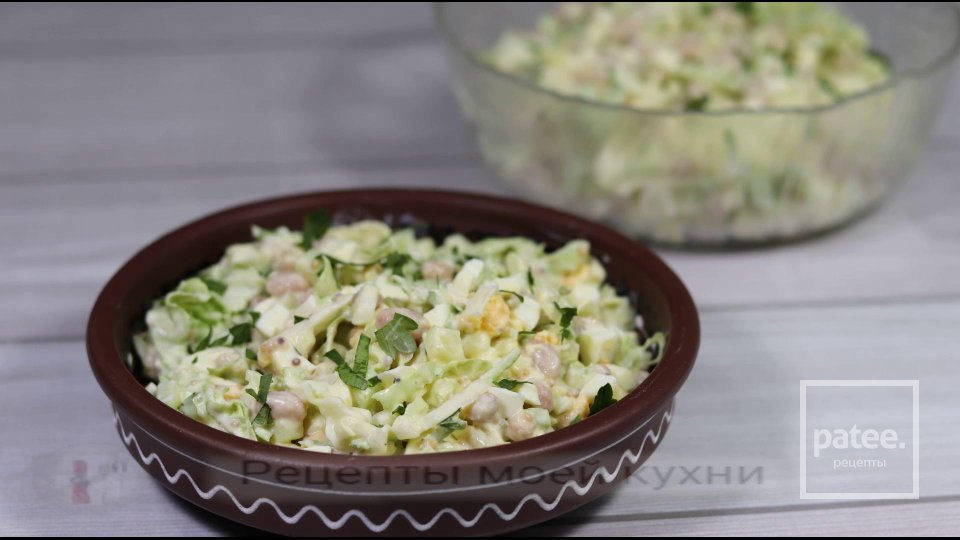 Салат за 5 минут с капустой и фасолью - Шаг 8