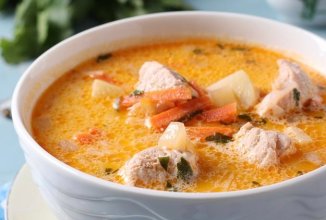 Суп из индейки с плавленым сыром 🍲