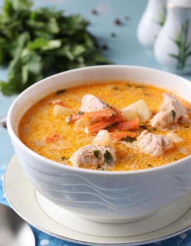 Суп из индейки с плавленым сыром 🍲 - Шаг 9