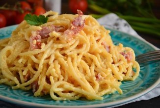 Паста карбонара с беконом 🍝