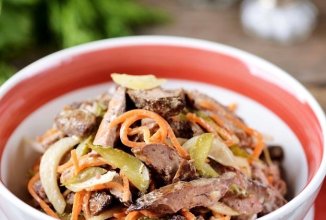 Салат «Зимушка» с печенью и корейской морковью 🥗