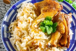 Утка с квашеной капустой и рисом 🍗