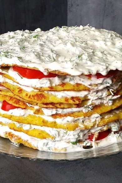 Закусочный торт из кабачков и картофеля
👍🏼 - Шаг 3