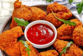 Куриные крылышки в панировке во фритюре 🍗