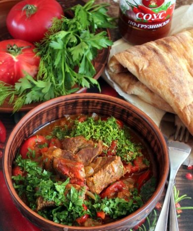 Чашушули по-грузински из говядины в мультиварке 🥩 - Шаг 8