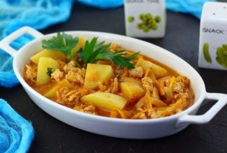 Картошка, тушенная с фаршем 🥔