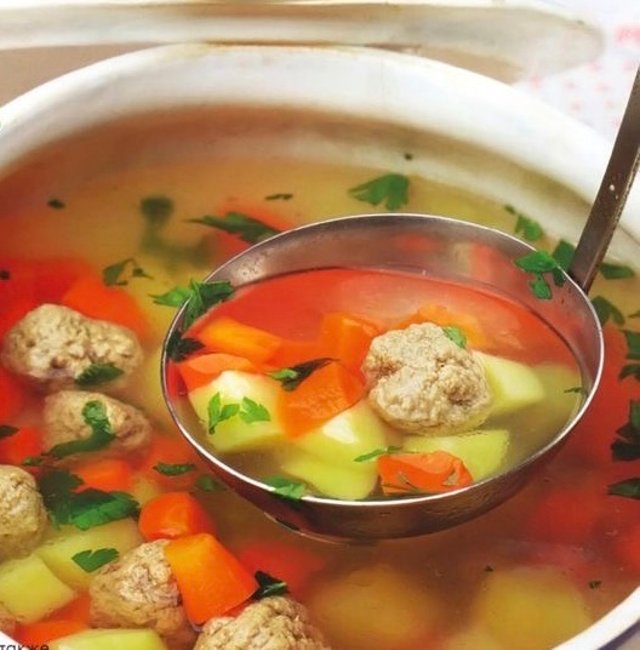 Овощной суп с фрикадельками 🍲