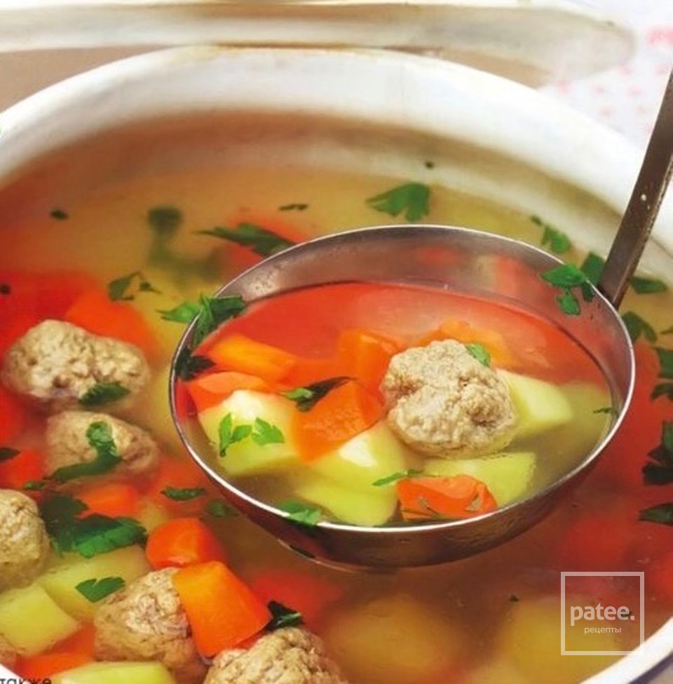 Овощной суп с фрикадельками 🍲 - Шаг 1
