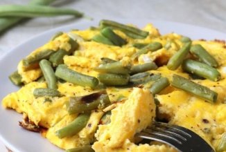 Омлет со стручковой фасолью 👍🏼