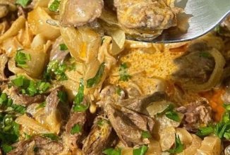 Куриные сердечки в сырном соусе 👍🏼