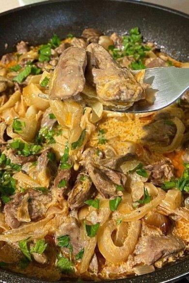 Куриные сердечки в сырном соусе 👍🏼 - Шаг 1