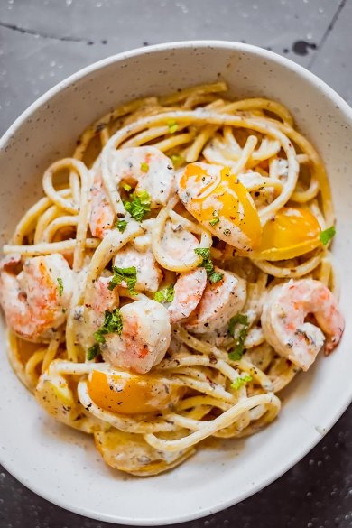 Паста с креветками и черри🍝 - Шаг 1