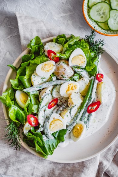 Салат с молодым картофелем и стручковой фасолью 🥗 - Шаг 1