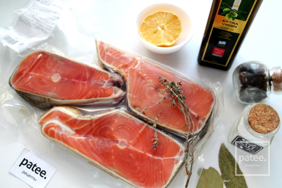 Стейки кеты на пару - Шаг 1