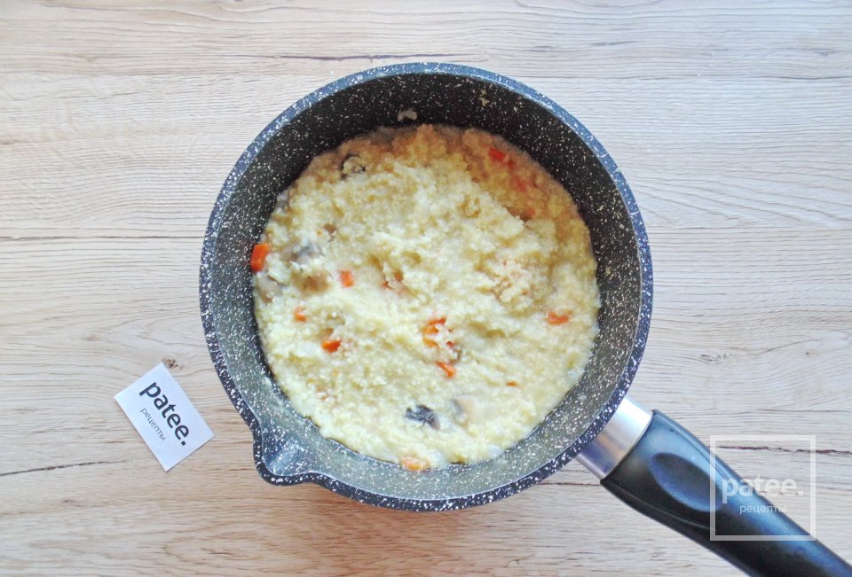 Пшенная каша с грибами - Шаг 6