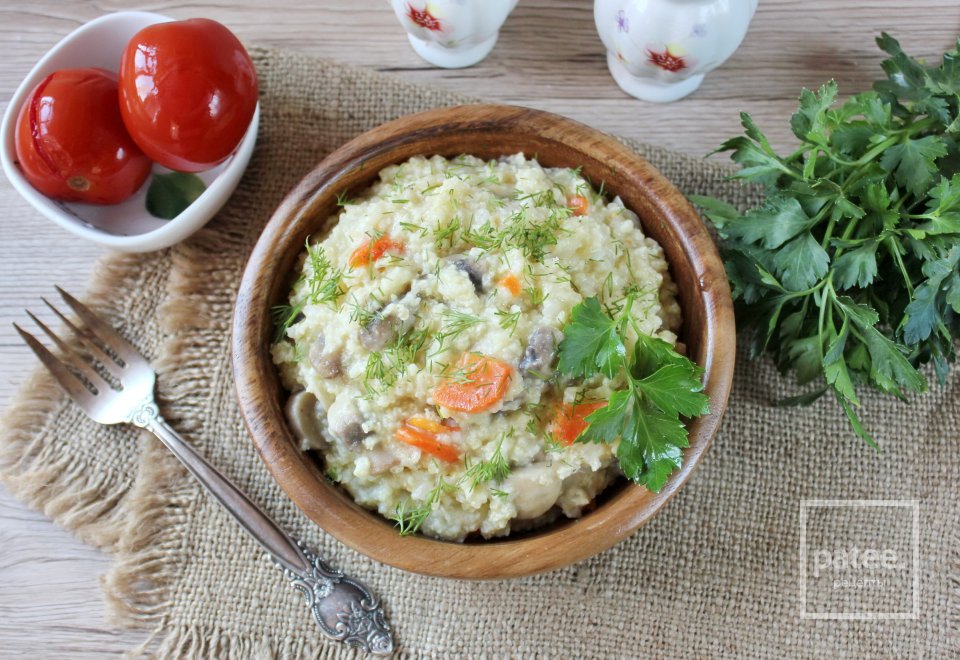 Пшенная каша с грибами - Шаг 8