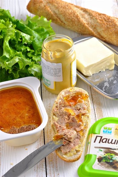 Французский сэндвич с печеночным паштетом 🥪 - Шаг 3
