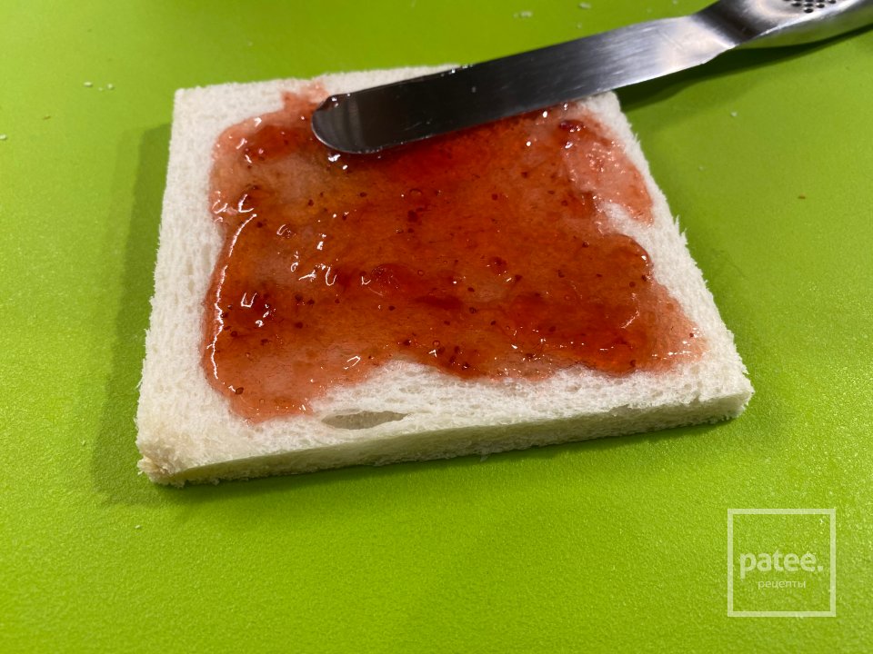 Сырные Тосты с клубничной ветчиной - Шаг 2