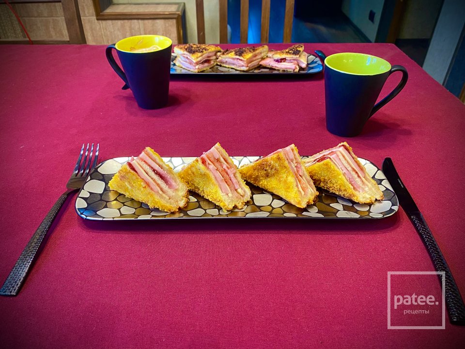 Сырные Тосты с клубничной ветчиной - Шаг 12