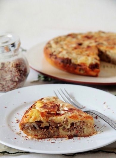 Наливной пирог c индейкой и луком-пореем в мультиварке 🥮 - Шаг 1