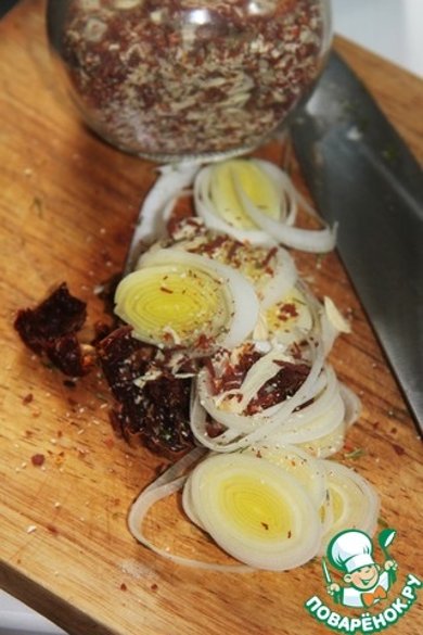 Наливной пирог c индейкой и луком-пореем в мультиварке 🥮 - Шаг 7