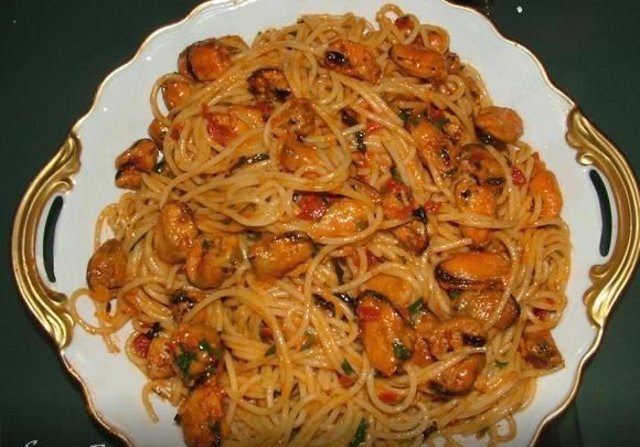 Спагетти с мидиями 🍝