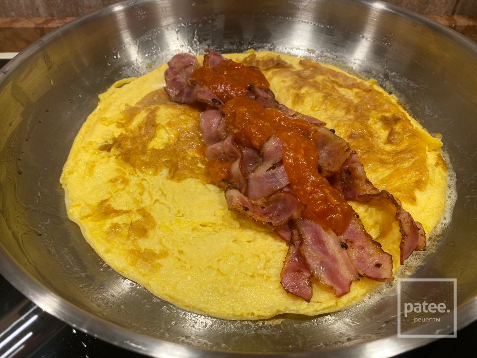 Яичный Ролл с беконом - Шаг 5