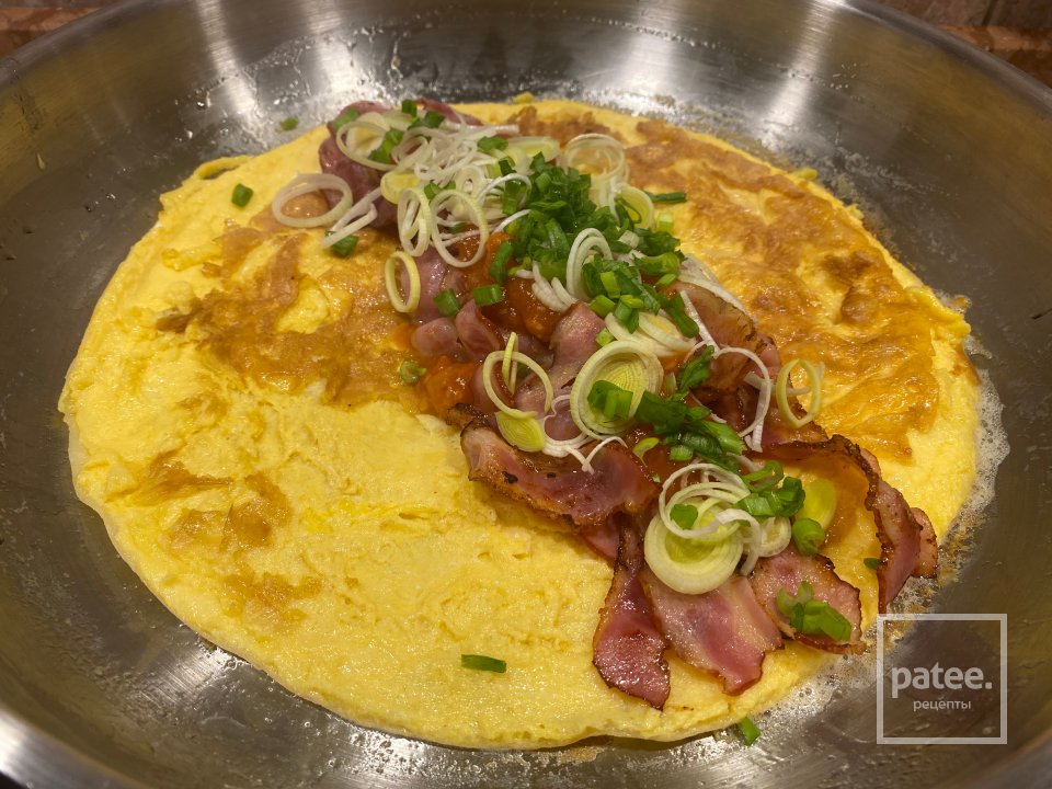 Яичный Ролл с беконом - Шаг 6
