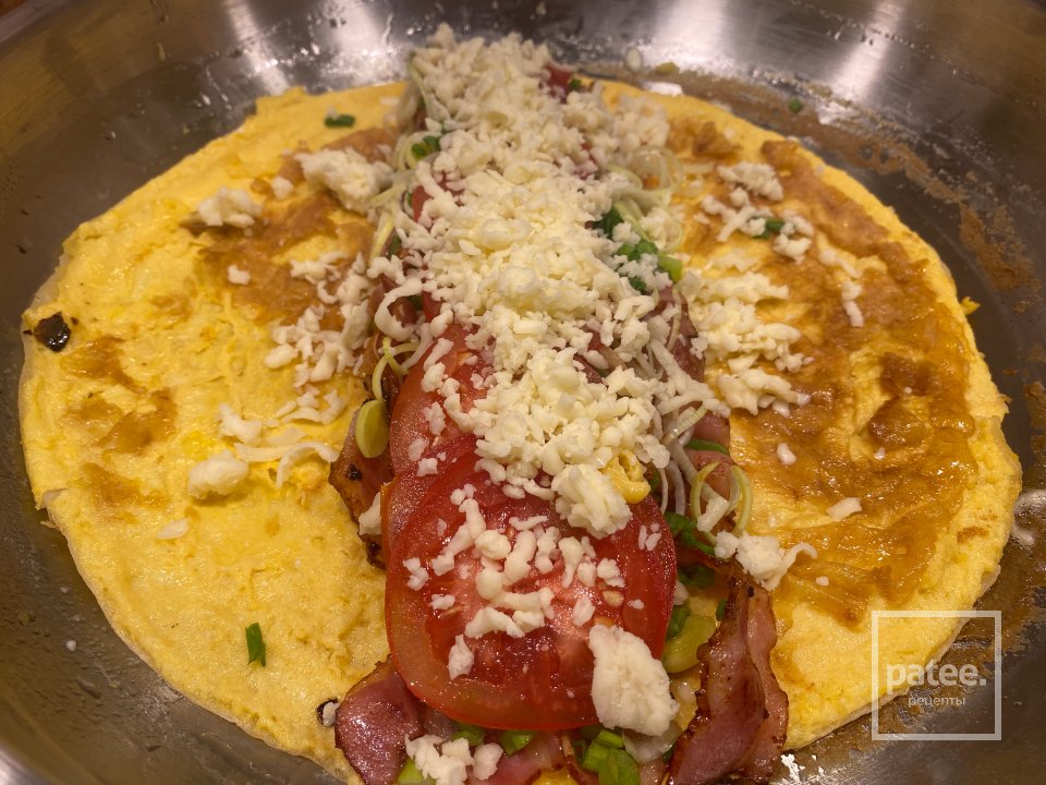 Яичный Ролл с беконом - Шаг 8