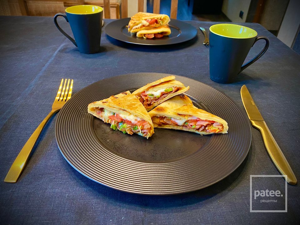 Яичный Ролл с беконом - Шаг 11