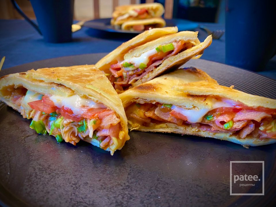 Яичный Ролл с беконом - Шаг 12