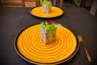 Зимний Земляничный торт из матчи